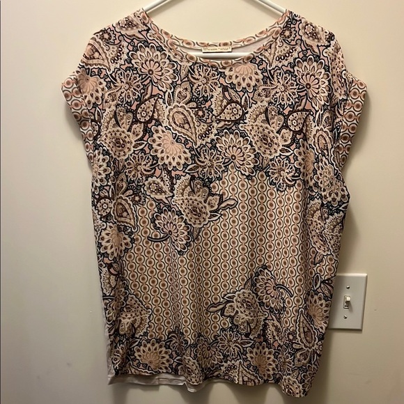 ZARA woman’s basic collection patterned top size Large - Picture 1 of 7